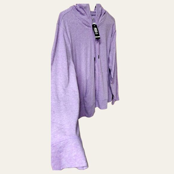 IDEOLOGY Women's Plus Size Purple Hooded Light Jacket. - Picture 4 of 12